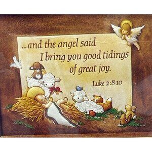 Needlepoint Kit Stuffed Good Tidings Jesus Bible Verse Creative Circle Vtg 1981